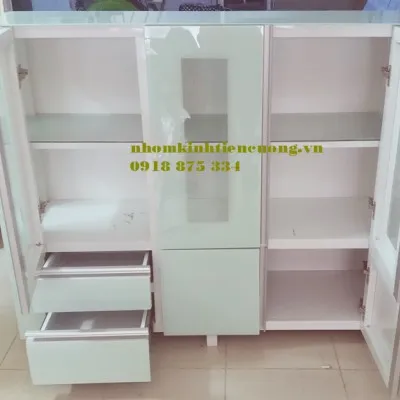 Báo Giá Tủ Chén Nhôm Kính
