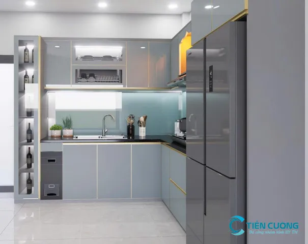 Tủ Bếp Nhôm Kính HCM