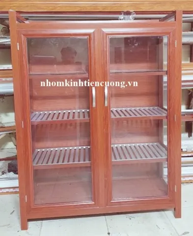 Các Mẫu Tủ Chén Bát Nhôm Kính
