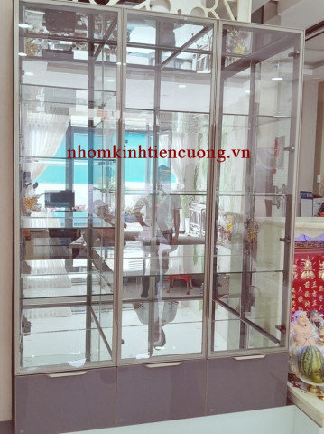 Tủ rượu nhôm kính hiện đại