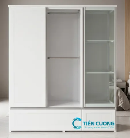 Báo giá tủ quần áo nhôm kính