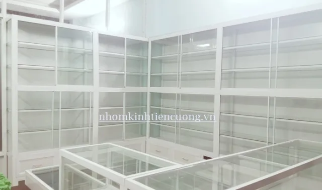 Mẫu tủ thuốc tây nhôm kính đẹp