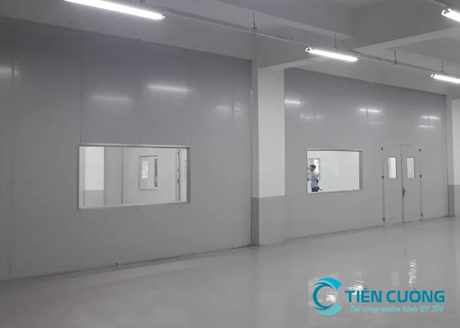 Vách Ngăn Panel Đẹp, Cách Âm Tốt, Thi Công Giá Rẻ TP.HCM - hình ảnh thực tế Vách ngăn panel văn phòng đẹp hiện đại