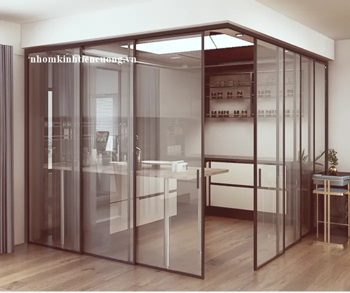 Cửa kính cường lực khung