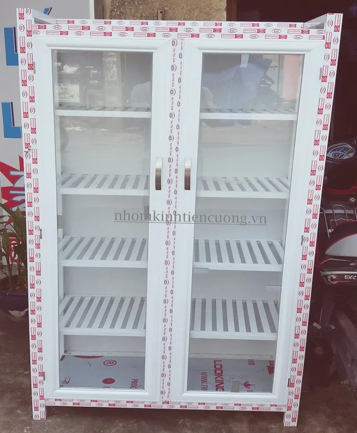 mẫu tủ chén nhôm kính hiện đại đẹp được ưa chuộng
