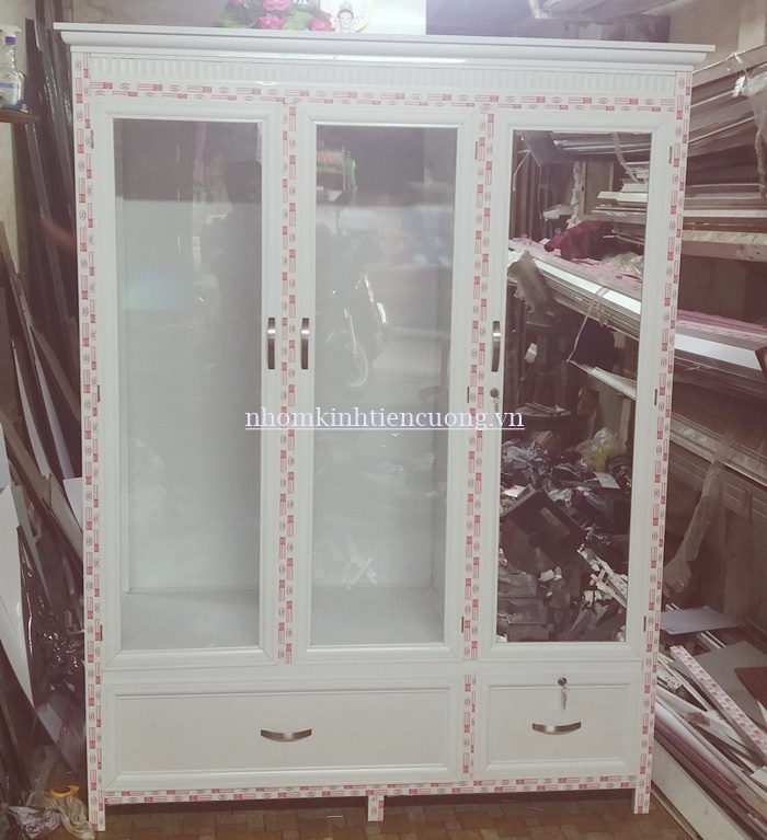 Mẫu tủ nhôm quần áo đẹp thiết kế hiện đại, phù hợp mọi không gian