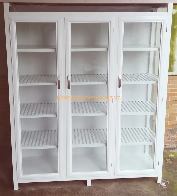Thi công tủ chén nhôm kính tại TP.HCM
