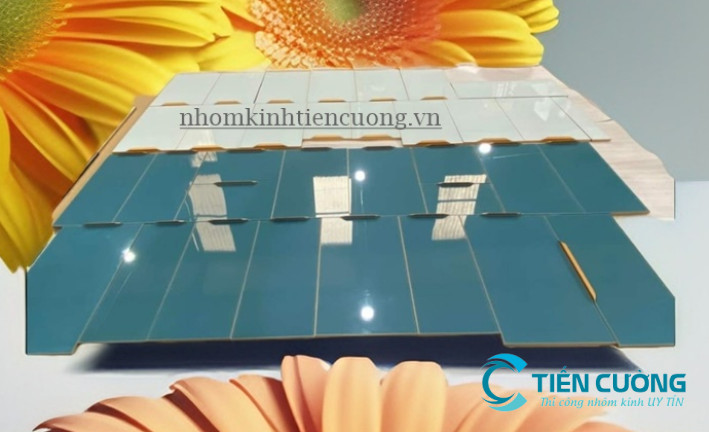 Mẫu cánh kính màu cho tủ bếp