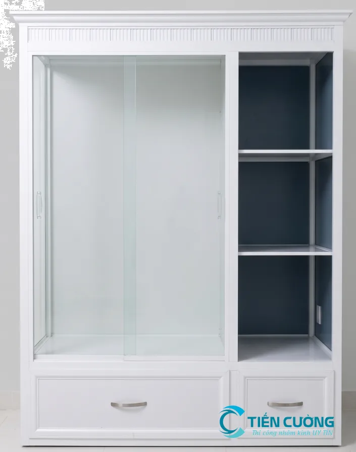 Tủ quần áo nhôm kính cửa lùa