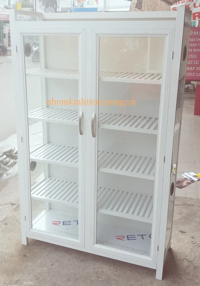 Những Mẫu Tủ Nhôm Kính Đựng Chén Bát TPHCM Đẹp – Giá Tốt hiện nay - hình ảnh thực tế Những mẫu tủ nhôm kính đựng chén bát đẹp tphcm 2