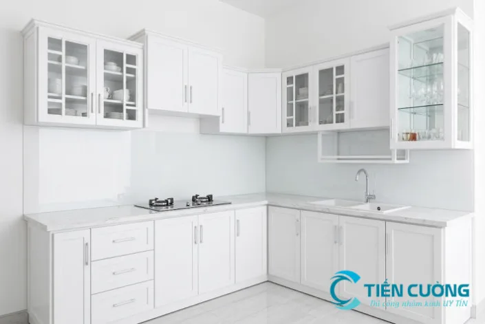 Thi công tủ bếp nhôm kính tphcm giá rẻ bền đẹp