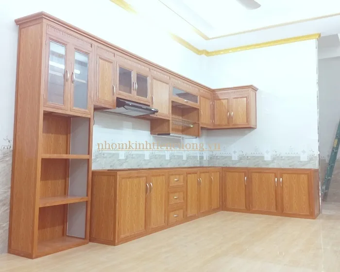 Tủ Bếp Nhôm Treo Tường - Biến Căn bếp Nhà Bạn Gọn Gàng Hơn - hình ảnh thực tế Tủ bếp nhôm treo tường 7