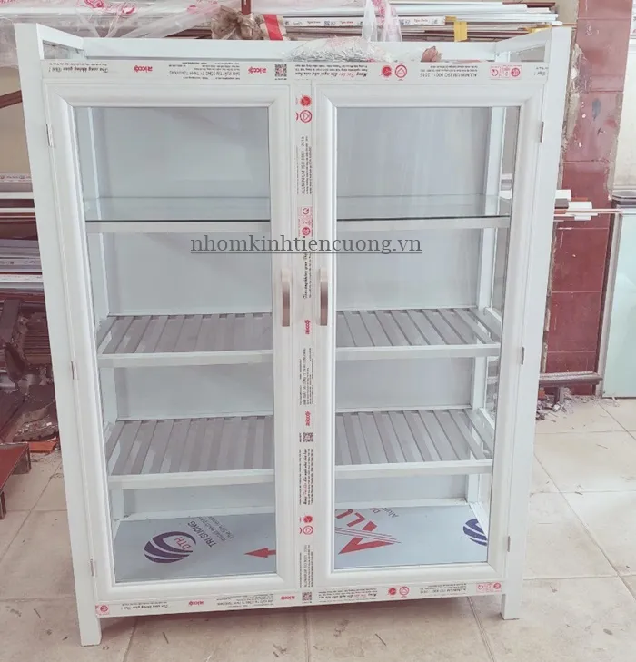 tủ chén nhôm kính bền đẹp