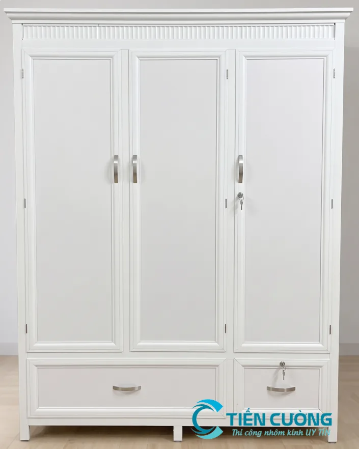 Tủ quần áo nhôm kính cánh mở
