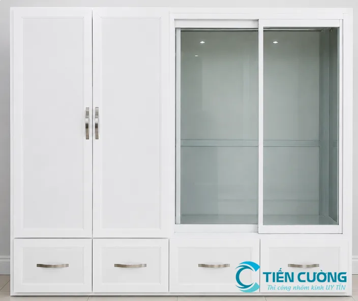 Tủ Quần Áo Nhôm Kính Đẹp, Bền, Hiện Đại Cho Mọi Không Gian