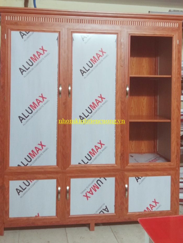 Mẫu tủ nhôm đựng quần áo đẹp, bền, phù hợp nhà phố và chung cư