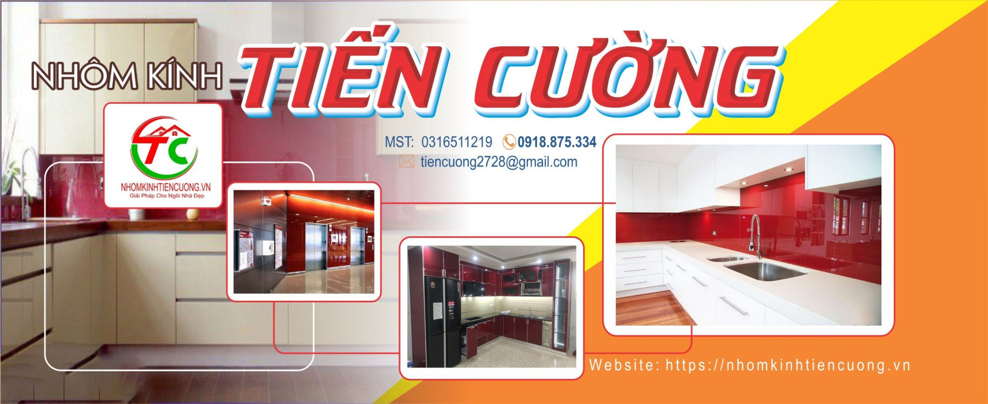 Tủ bếp nhôm kính