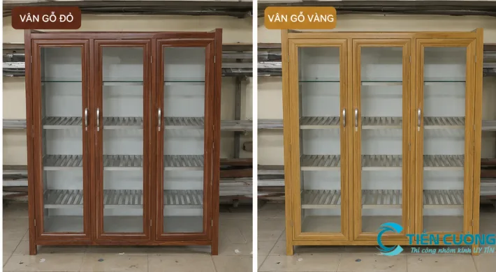 Tủ Chén Bát Nhôm Kính - Bền Sạch Cho Mọi Gian Bếp Tại Tphcm - hình ảnh thực tế Mẫu tủ chén bát nhôm kính đẹp hiện đại