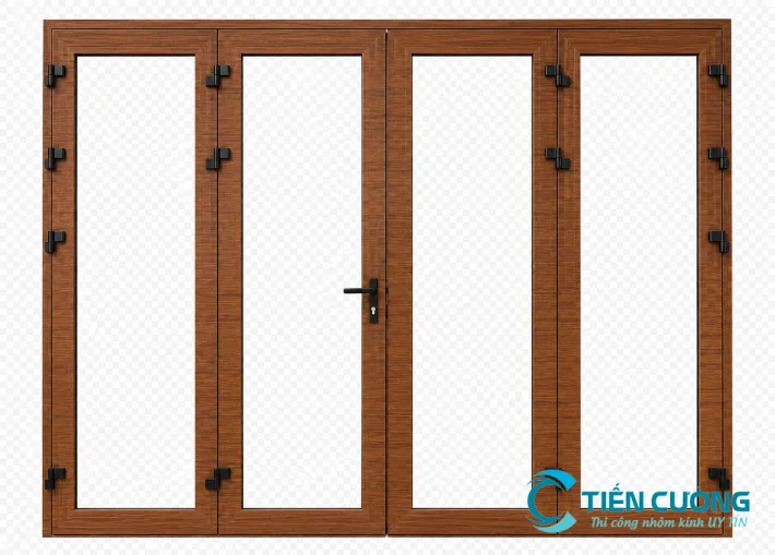 Cửa nhôm giả gỗ bền đẹp phù hợp khí hậu Việt Nam