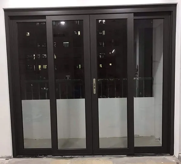 Các Kiểu Cửa Nhôm Đẹp Hiện Đại Được Ưa Chuộng Nhất Hiện Nay - hình ảnh thực tế Cửa lùa nhôm kính đẹp tiết kiệm diện tích cho căn hộ