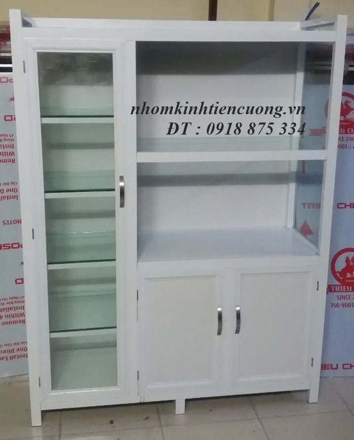 Tủ Chén Bát Nhôm Kính - Bền Sạch Cho Mọi Gian Bếp Tại Tphcm - hình ảnh thực tế Gia công tủ chén bát nhôm kính theo kích thước yêu cầu