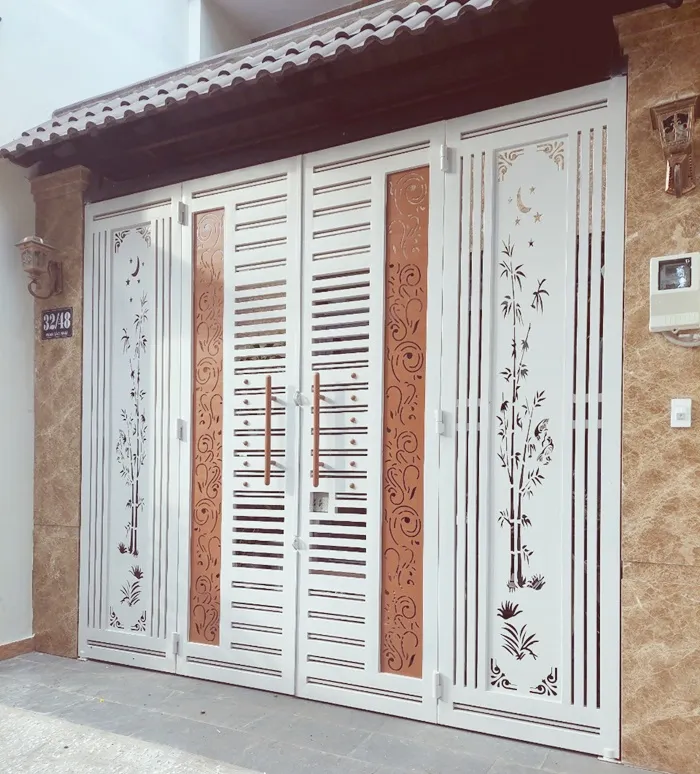 Mẫu cửa sắt 4 cánh đẹp