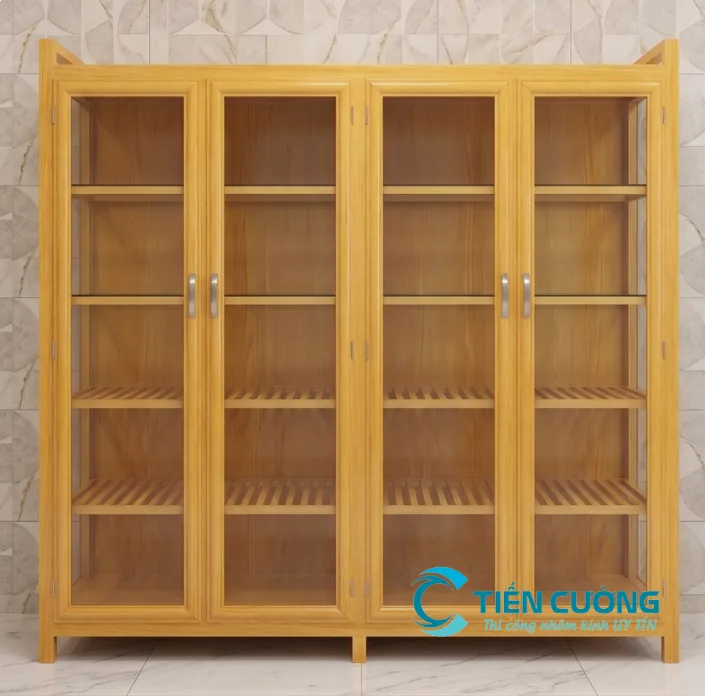 Tủ Chén Nhôm Giá Rẻ Có Thực Sự Bền? Kinh Nghiệm Lựa Chọn Chuẩn - hình ảnh thực tế Khung nhôm chất lượng cao tăng độ bền sử dụng