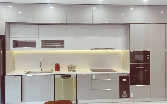 Thi công tủ bếp nhôm kính giá xưởng TP.HCM