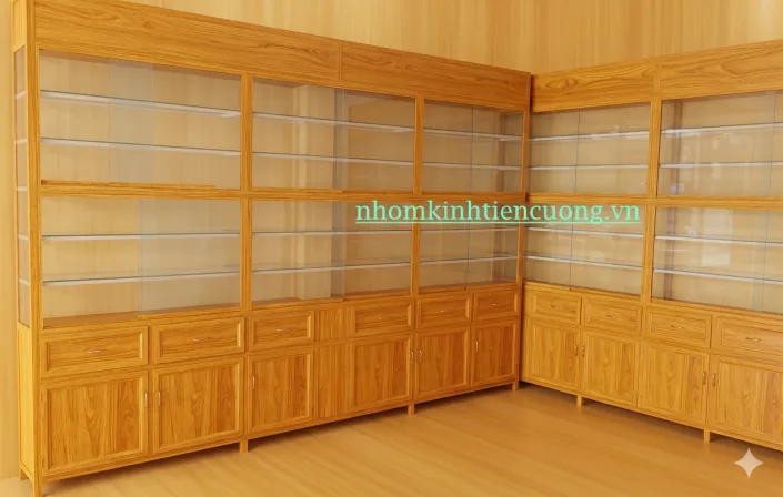 5 Kinh Nghiệm Thiết Kế Nhà Thuốc Tây Đẹp Chuẩn Gpp Tối Ưu Diện Tích - hình ảnh thực tế Bố trí tủ thuốc tây khoa học và dễ sử dụng