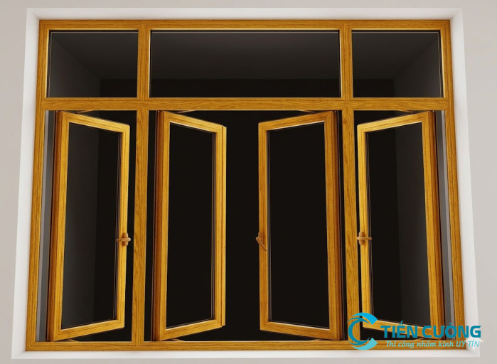 Cửa nhôm kính vân gỗ đẹp như gỗ thật
