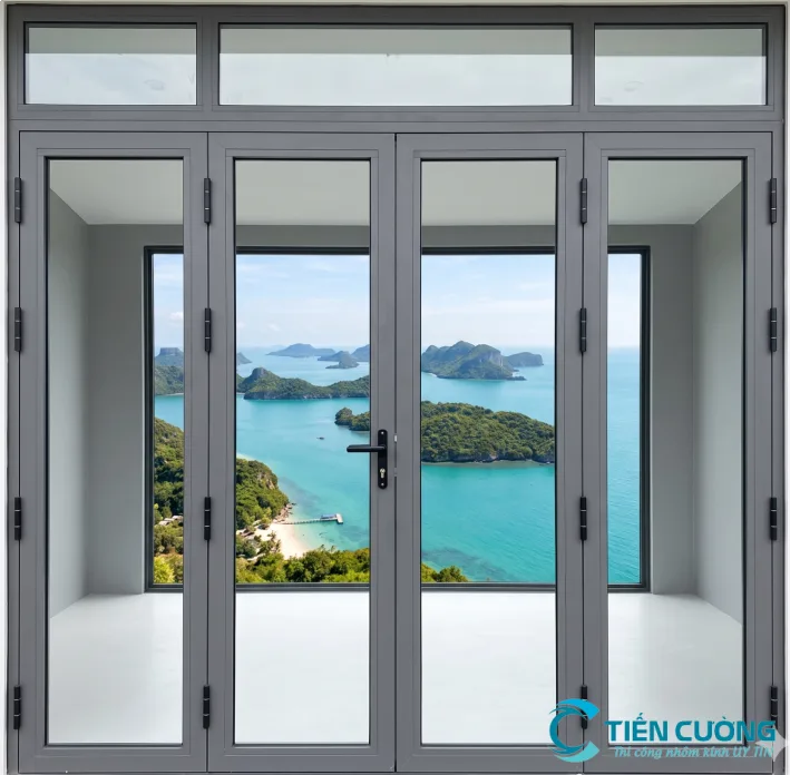 Mẫu Cửa Nhôm Xingfa Đẹp Được Ưa Chuộng Hiện Nay - hình ảnh thực tế Cửa nhôm Xingfa 4 cánh cao cấp