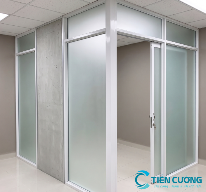 Công trình vách ngăn nhôm kính thực tế