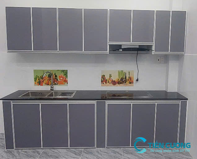 Tủ bếp nhôm kính đẹp giá tốt Hóc Môn