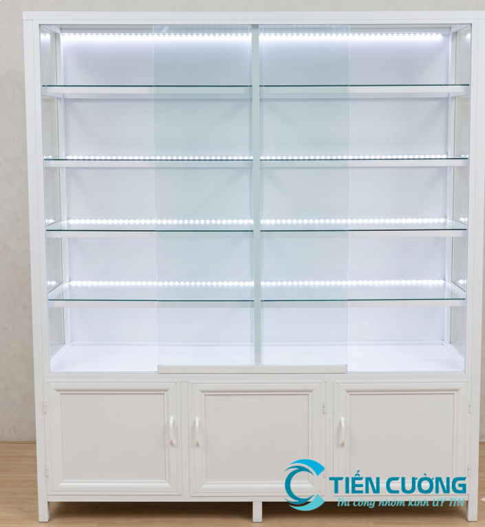 Tủ nhôm kính bán hàng hiện đại