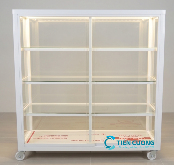 Kính cường lực cho tủ bán hàng