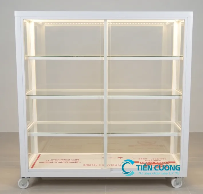 Kính cường lực cho tủ bán hàng