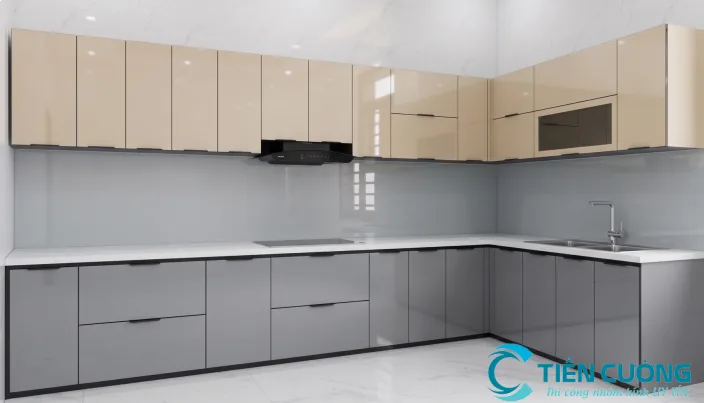 Tủ bếp nhôm kính cao cấp