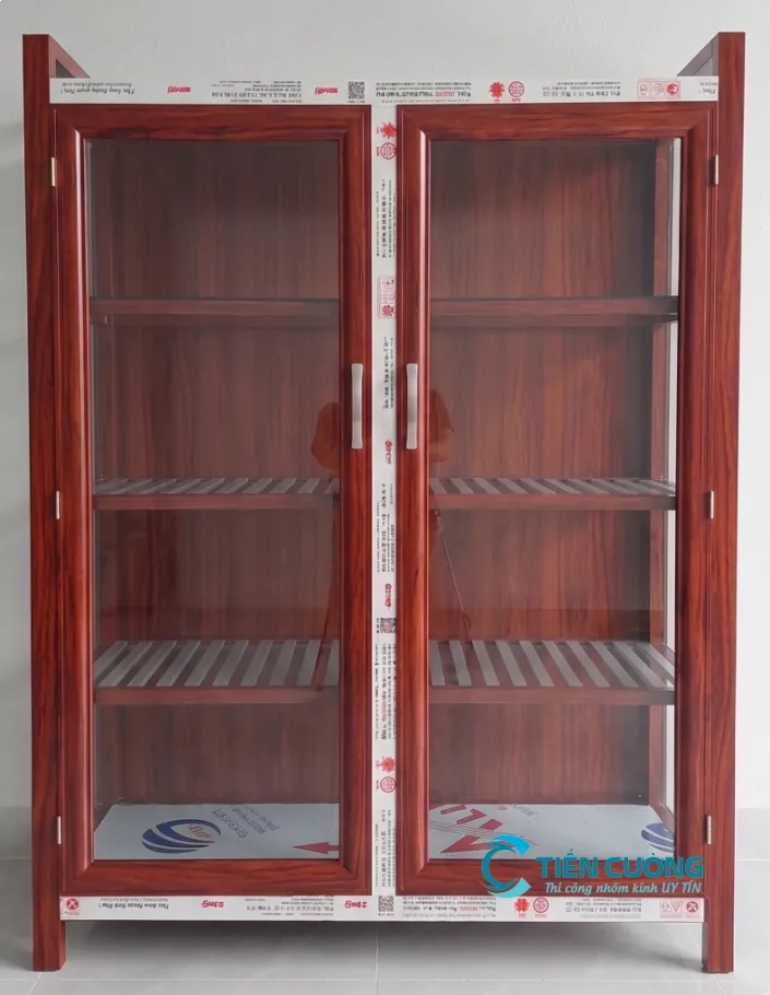 Tủ chén nhôm kính tiện dụng