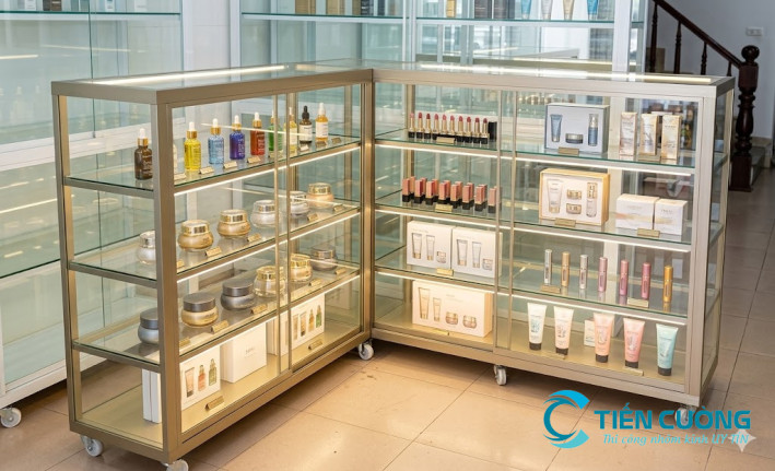Tủ nhôm kính bán hàng mini giá rẻ đẹp hiện đại