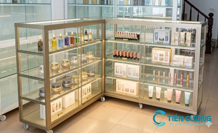 Tủ nhôm kính bán hàng mini giá rẻ đẹp hiện đại