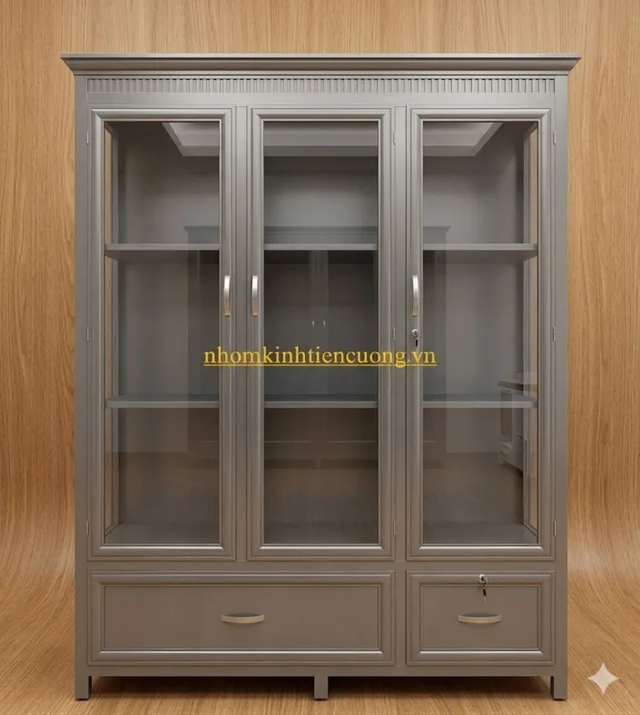 tủ nhôm kính cao cấp chống mối mọt và cong vênh