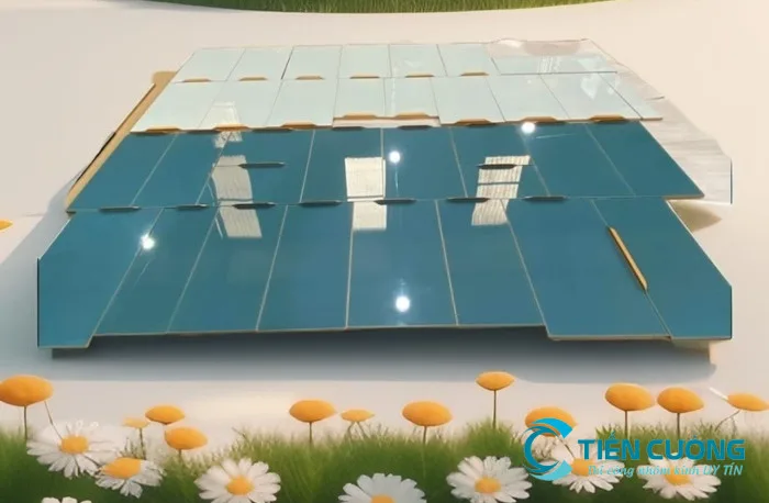 Cách Làm Tủ Bếp Nhôm Kính Đẹp, Bền Chuẩn Kỹ Thuật Mới Nhất - hình ảnh thực tế Cánh kính cường lực tủ bếp đẹp an toàn hiện đại